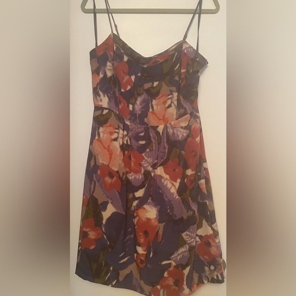 Anthropologie Silk Floral Dress